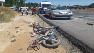 Konyada otomobil ile motosiklet çarpıştı: 1 yaralı
