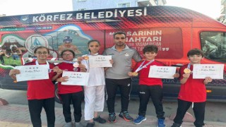 Körfezli karateciler madalya ile döndü