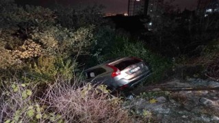 Lüks cip yeşillik alana düştü : 1 yaralı