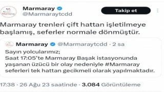 Marmarayda hareketli saatler: Tren gelirken raylara atladı