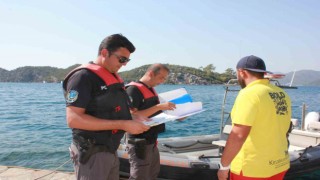Marmaris deniz polisi su sporları denetimlerine devam ediyor