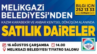 Melikgazide 35 adet satılık daireler için son gün