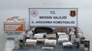 Mersinde gümrük kaçağı makaron ve tütün ele geçirildi