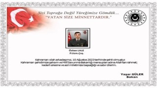 MSB: “Pençe-Kilit operasyonu bölgesinde 1 asker şehit oldu”