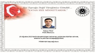 MSBden şehit polis memuru Hakan Telli için başsağlığı mesajı