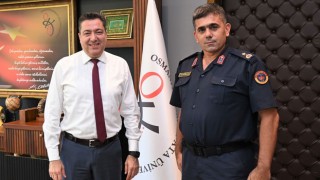 Osmaniye Cezaevi Tabur Komutanı OKÜ Rektörü'nü Ziyaret Etti