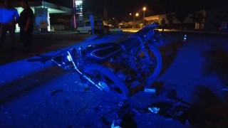 Otomobil ve motosiklet çarpıştı: 1 ağır yaralı