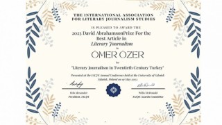 Prof. Dr. Ömer Özer ‘20. Yüzyıl Türkiyesinde Edebi Gazetecilik başlıklı makalesiyle uluslararası bir başarıya imza attı
