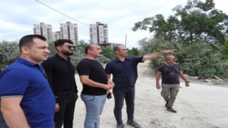Samandağda bozuk yolun asfaltlama çalışması tamamlandı