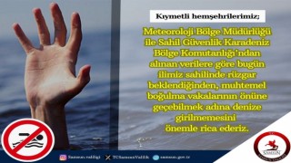 Samsun Valiliği yine uyardı: “Rüzgarlı havada denize girilmemeli”