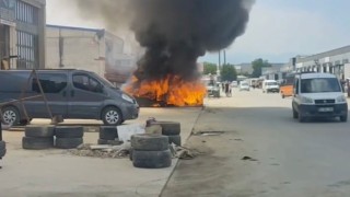 Sanayi sitesinde korkutan yangın