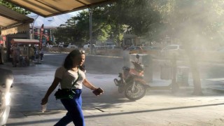 Sıcaktan elektrik panosu yandı