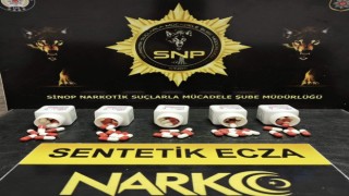 Sinopta şok uygulamada 195 adet sentetik ecza ele geçirildi