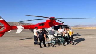 Şırnakta helikopter ambulans kanser hastası için havalandı