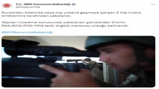 Suriyeden Türkiyeye yasa dışı yollarla geçmeye çalışan 5 kişi yakalandı