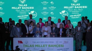 Talasın 100 bin metrekarelik Millet Bahçesinin temeli atıldı