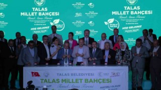 Talasın 100 bin metrekarelik Millet Bahçesinin temeli atıldı