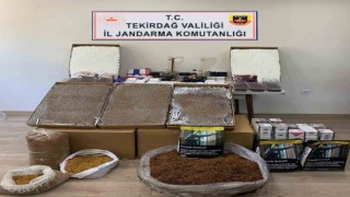 Tekirdağda on binlerce makaron ve tütün ele geçirildi