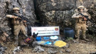 Terör örgütü mensuplarına ait yaşam malzemesi bulundu