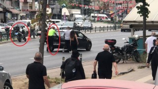Trafik polisinden örnek davranış