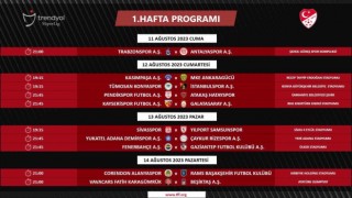 Trendyol Süper Ligde 1. ve 2. hafta programı açıklandı