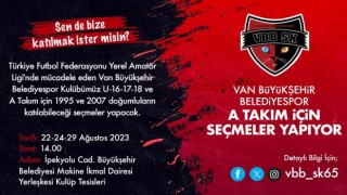 Van Büyükşehir Belediyespor A Takım için seçmeler yapıyor