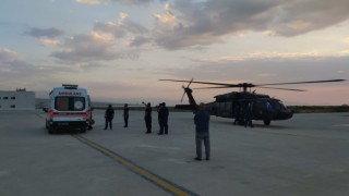 Vanda hamile kadın Skorsky helikopterle hastaneye ulaştırıldı