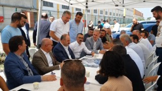 Varank, İnegöl OSBdeki yangından etkilenen esnafla bir araya geldi