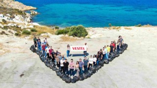Vestel Gönüllüleri Kıvılcımlar Foçada çevre temizliği yaptı