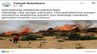 Yahyalıdaki yangın kontrol altına alındı