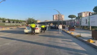 Yapımı süren yolda motosiklet devrildi: 1 ağır yaralı