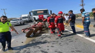 Yatağanda beton mikseri ile traktör çarpıştı: 1 yaralı