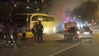 Yolcu otobüsünde duman paniği