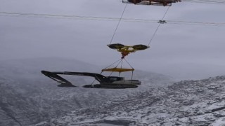 Yusufeli Barajının Uçan iş makineleri