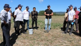 Agro-ekolojik üretim modeli için 17 ayrı noktadan toprak numuneleri alındı