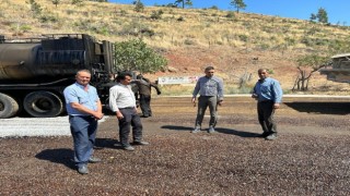 Akhisarda 25 kilometrelik yol çalışması başladı