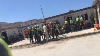 Akkuyu NGS işçileri yemek yerken fenalaşıp sedyeyle taşındılar