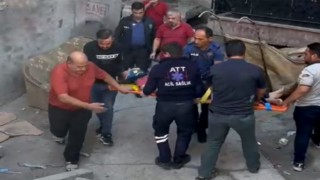 Aksarayda 3. kattan düşen kişi ağır yaralandı