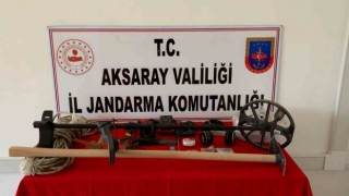 Aksarayda define avcıları jandarmaya yakalandı