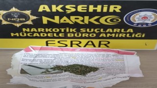 Akşehirde uyuşturucu kullanmak isteyenlere polis baskını