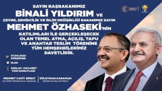Bakan Özhaseki ve Yıldırım Erzincana geliyor