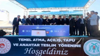 Bakan Özhaseki ve Yıldırımın katılımıyla Erzincanda temel atma, açılış, tapu ve anahtar teslim töreni gerçekleşti