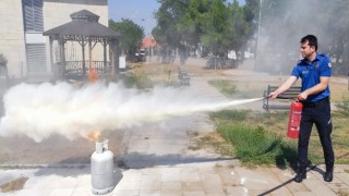 Baklanda emniyet personeline yangın söndürme eğitimi verildi