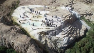 Başkalenin yeni öğretmenleri travertenlere hayran kaldı