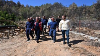 Başkan Böcek, Alanyada yangın bölgesinde