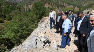 Başkan Büyükkılıç, Kapuzbaşı Şelaleleri yolunda sıcak asfalt çalışmalarını inceledi