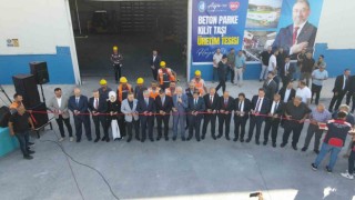 Beton parke kilit taşı üretim tesisi hizmete açıldı