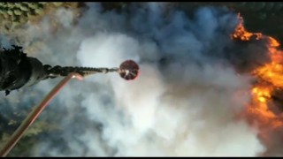 Bursadaki orman yangınına havadan böyle müdahale edildi