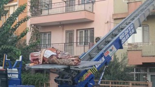 Cansız bedeni yük asansörüyle taşındı