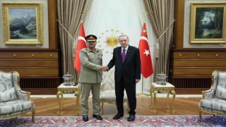 Cumhurbaşkanı Erdoğan, Pakistan Kara Kuvvetleri Komutanı Syed Asım Muniri kabul etti